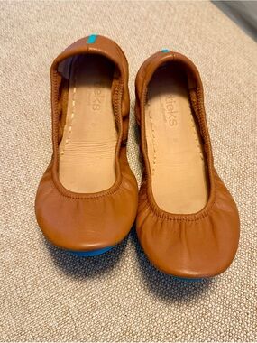 Tieks Tan Leather Ballet Flats